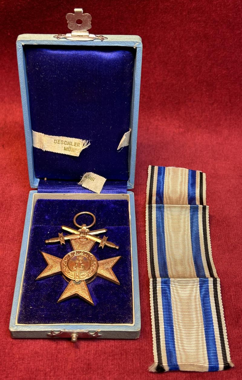 Bayerischer Militärverdienstkreuz 3.Klasse mit Schwertern und Etui