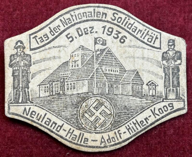 3rd Reich Tag der Nationalen Solidarität 5. Dez.1936