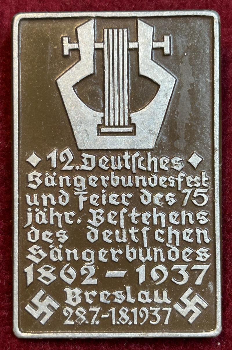 3rd Reich Sängerbundesfest 75. Jähr Breslau