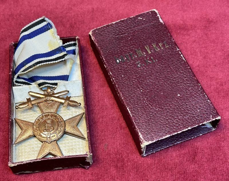 Bayerischer Militärverdienstkreuz 3.Klasse mit Schwertern und Etui