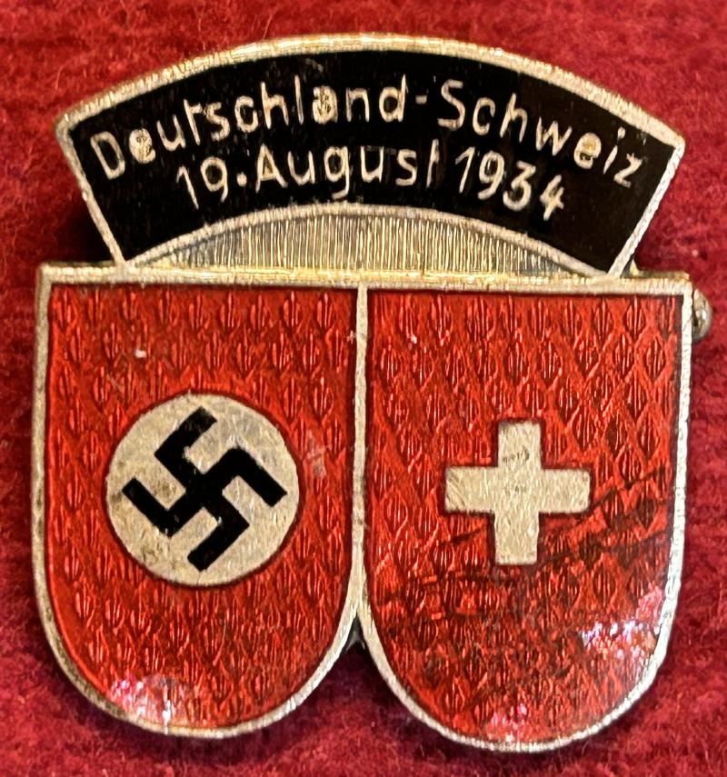 3rd Reich Deutschland - Schweiz Fußballspiel Abzeichen
