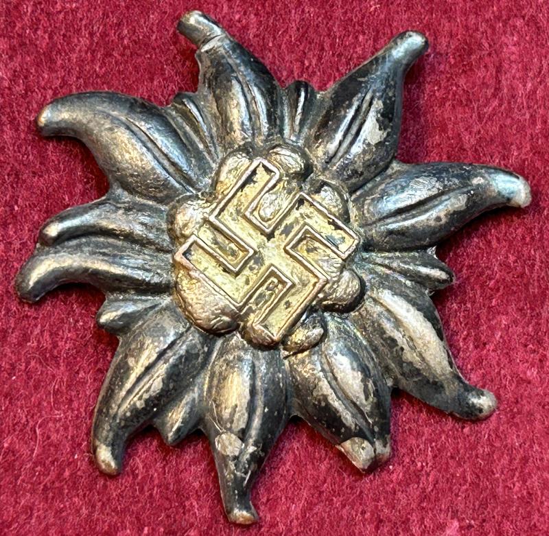 3rd Reich SA Gruppe Hochland Edelweiss Mützenabzeichen