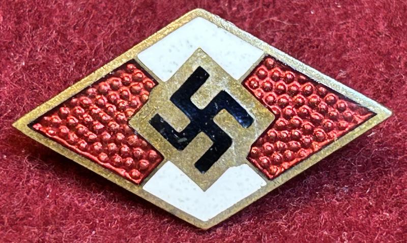 3rd Reich HJ mitgliedsabzeichen sehr frühe variant ohne hersteller