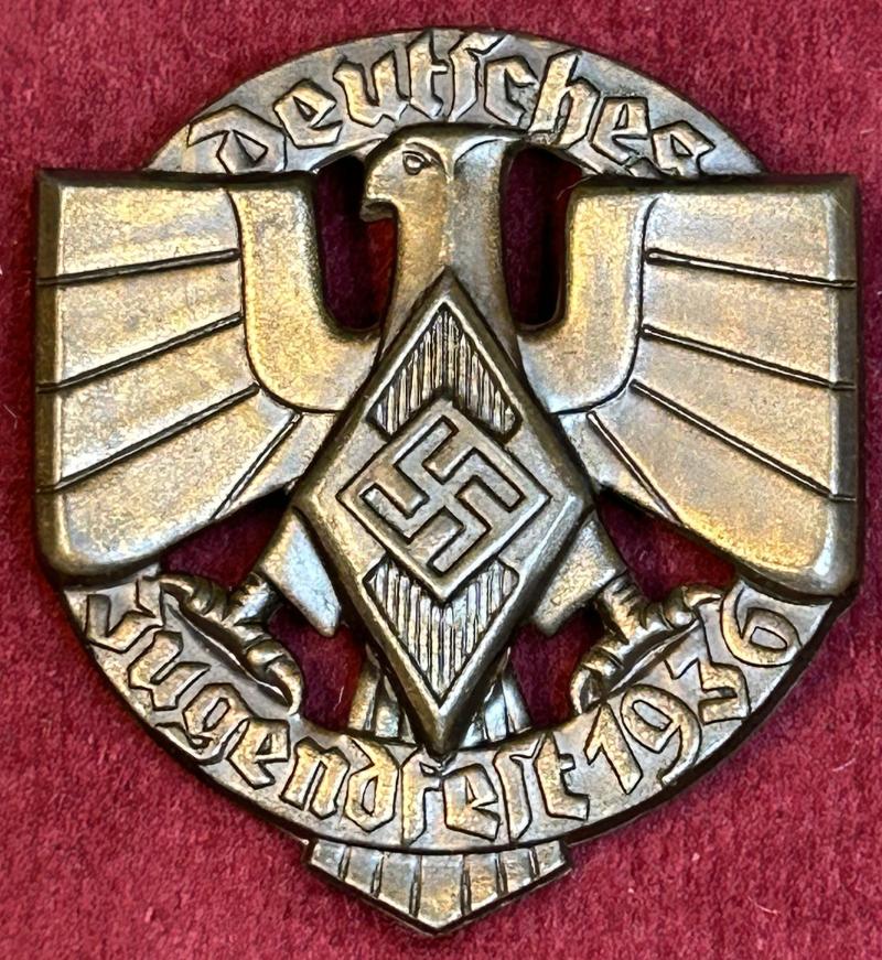 3rd Reich HJ Deutsches Jugendfest 1936 abzeichen