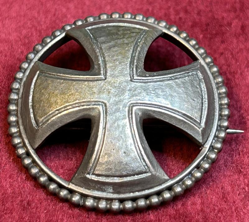 Kaiserreich Silbern Patriotische Brosche Eisernes Kreuz (800)