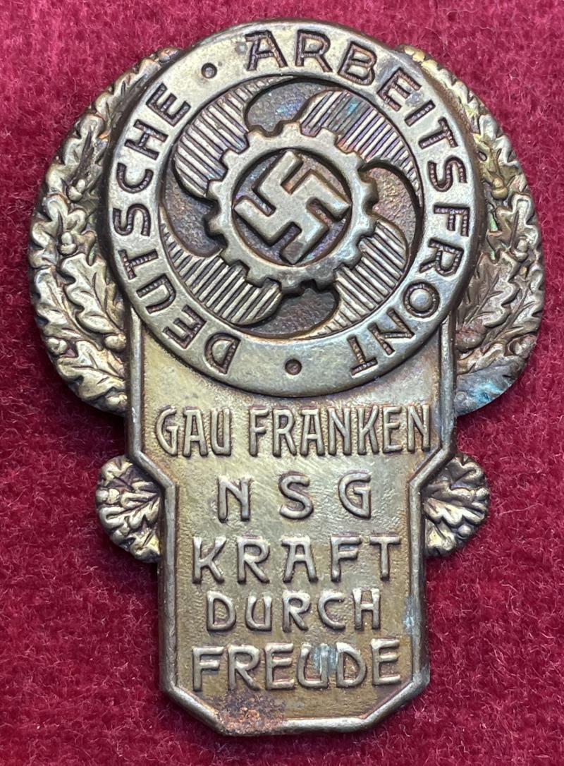 3rd Reich DAF Gau Franken NSG/ KDF abzeichen