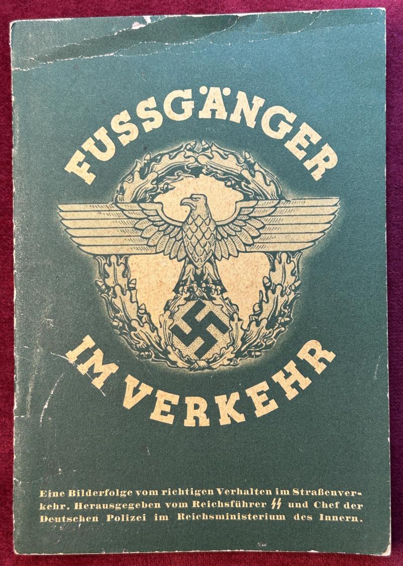 3rd Reich Polizei Heft Füssganger im Verkehr