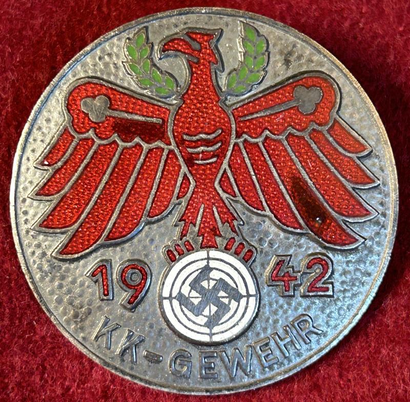 3rd Reich Standschützenverband Tirol-Vorarlberg Gauleistungsabzeichen in Silber 1942 