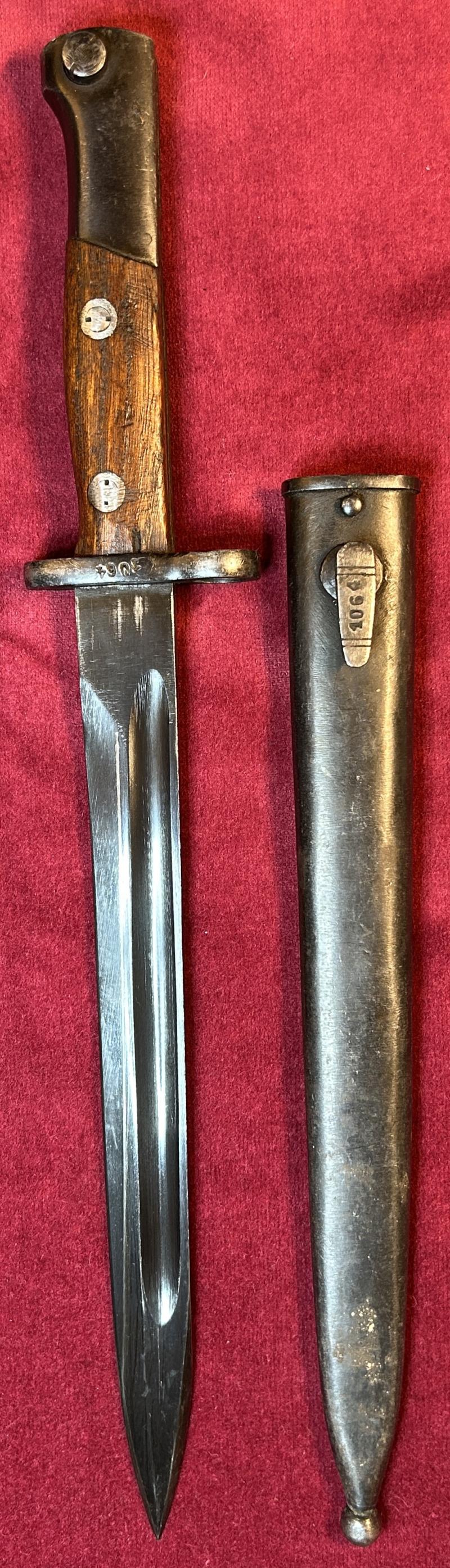 Yugoslavia M1948 Mauser Bayonet (number equal!)