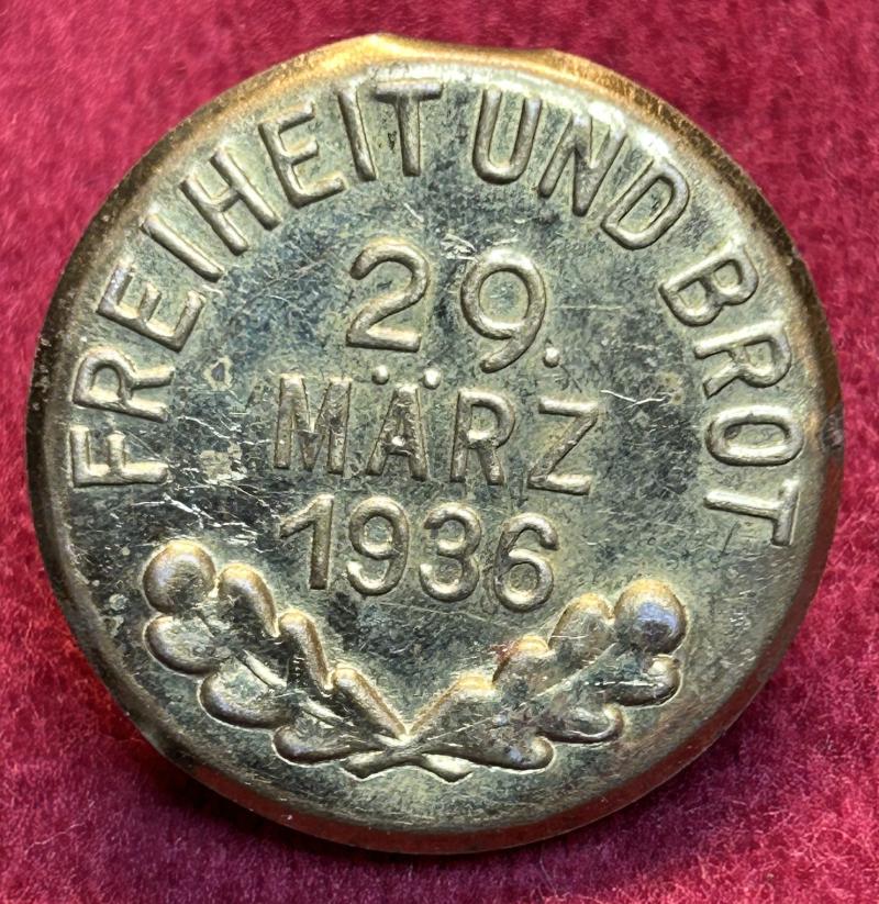 3rd Reich WhW Freiheit und Brot, 29 Märch 1936