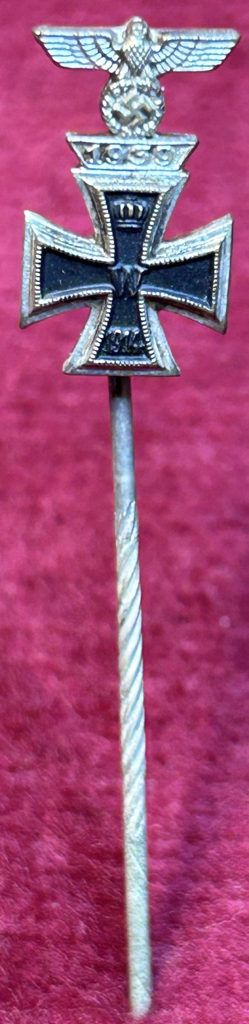 3rd Reich Miniatur Eisern Kreuz 1. Klasse mit Wiederholungsspange 1939