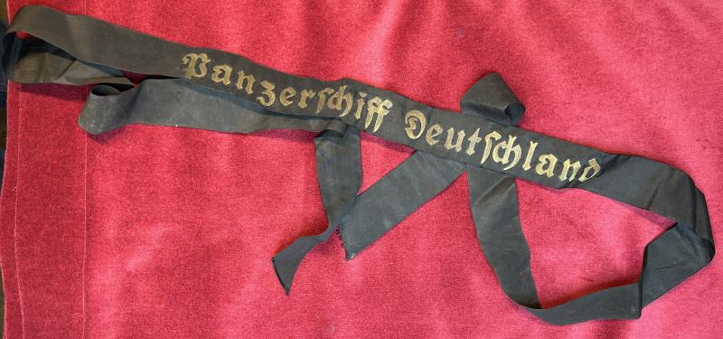 3rd Reich Kriegsmarine Mützenband 