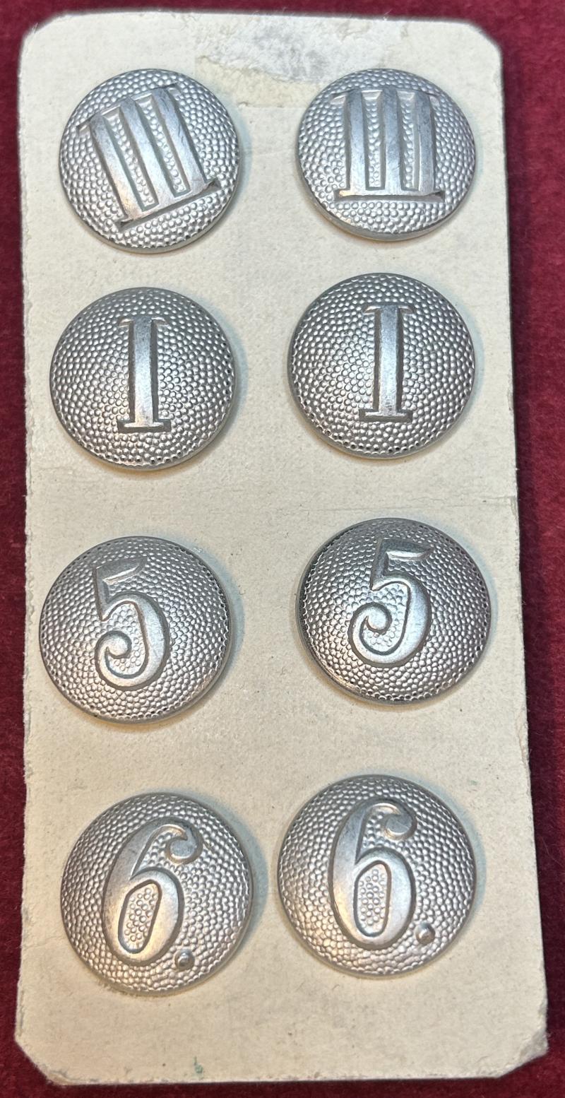 3rd Reich Wehrmacht Knöpfen 8 Stück für die Schulterklappen