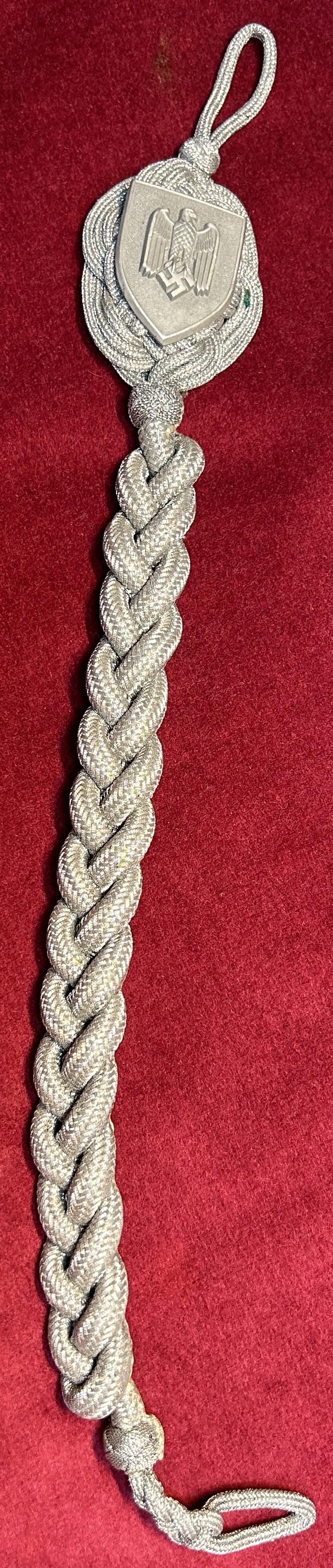 3rd Reich Wehrmacht Heer Schützenschnur der Infanterie 1. Stufe Alter art
