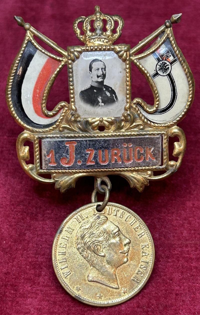 Kaiserreich Abzeichen zur Erinnerung an die Musterung 1 Jahr Zurück